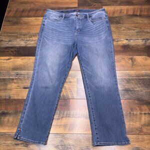 NYDJ Sheri Slim Jeans 14 Petite Blue High Rise Stretch